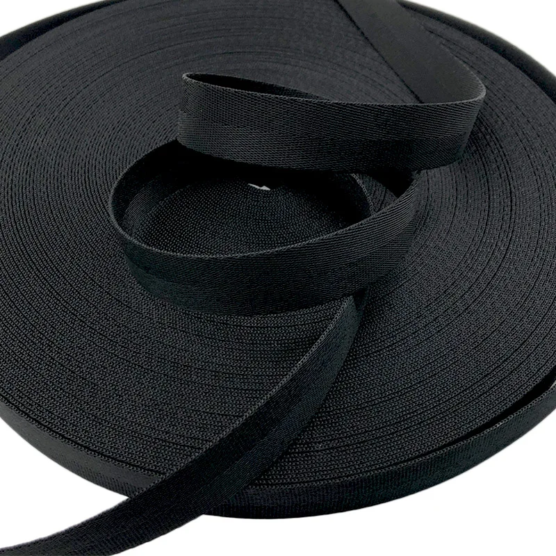 Black 25mm Nylon 66 Mil Spec 4088 type 17 Tactical Parachute Safety Belt Webbing