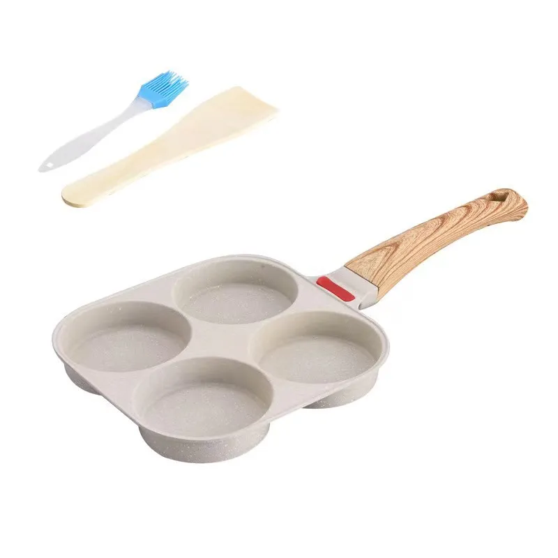 KALA Medical Stone Omelette Pan Four-Hole Non-Stick Egg Pastry Cookware Pot Mini Omelette Breakfast Pan New