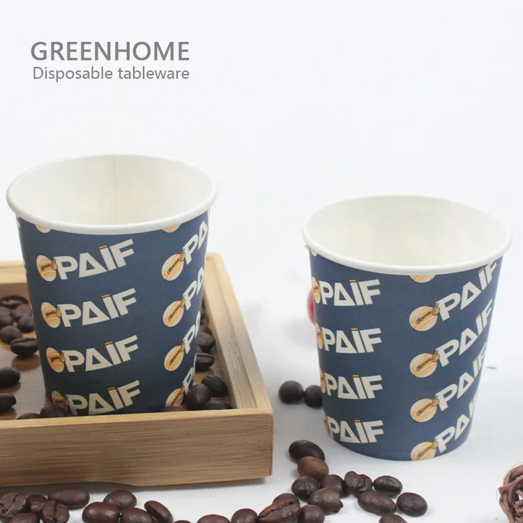 Hot selling take away disposable 4oz single wall water and tea paper cups