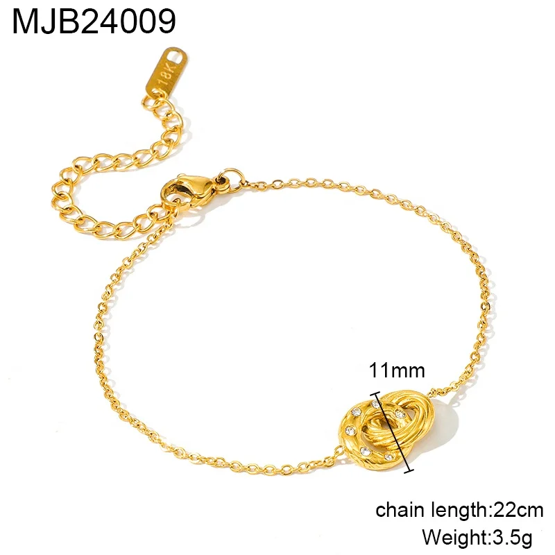 MICCI 2024 Anti Tarnish  18K Gold Plated Stainless Steel Trending Designer Italian Charm Fashion Jewelry Bracelets