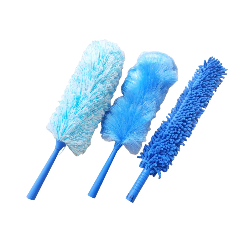 2024 1.85m Foldable Handle Home 3 in 1 Adjustable Room Cleaning Dust Brush Microfiber Detachable Feather Dusters Clean Duster