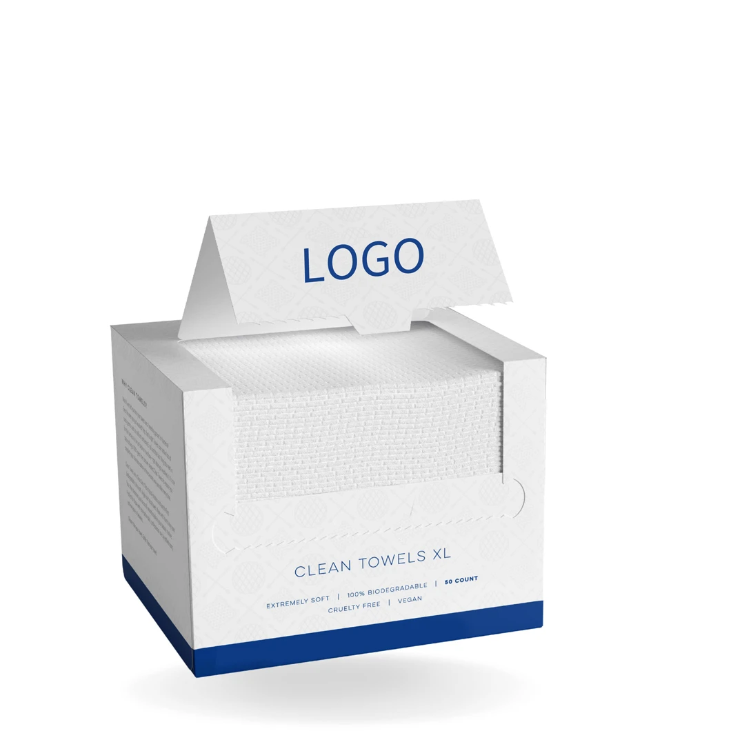 OEM Disposable Biodegradable Clean TOWEL Soft for Sensitive Skin Face Disposable Face Clean Towels