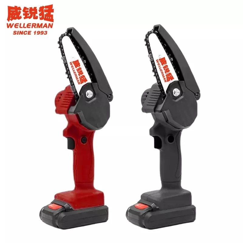 2023 Upgraded Mini Chainsaw 4/6 inch Cordless Super Lightweight and Powerful Handheld Electric Chainsaw