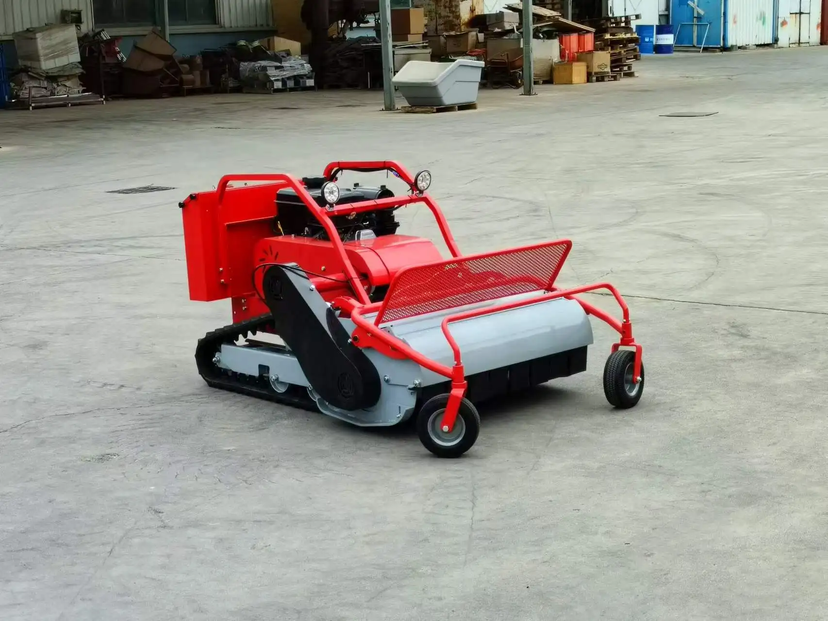 760mm Gasoline Flail Grass Cutter Tractor Farm Robotic Remote Control Electric Lawn Mower with 420cc Engine Displacement