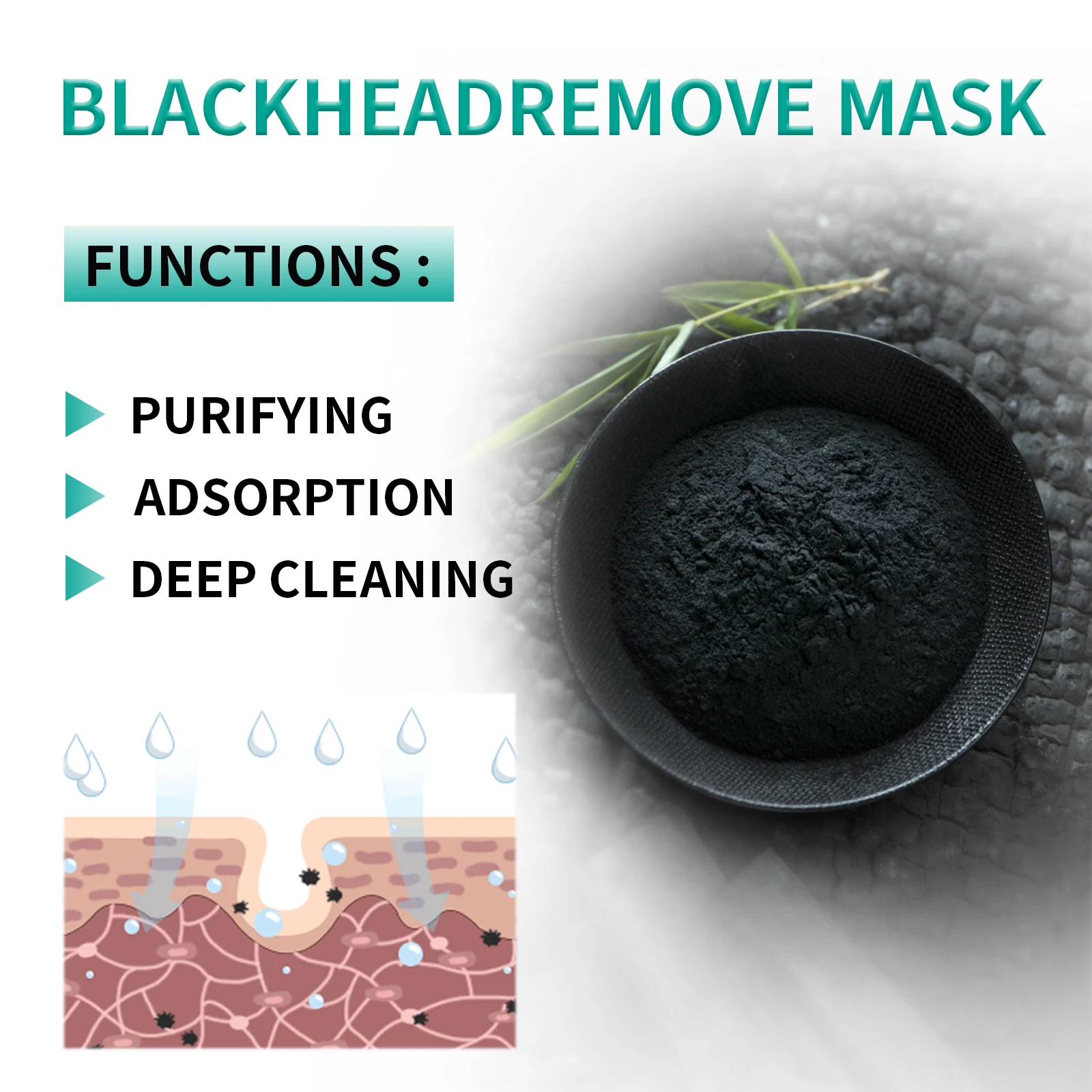 Wholesale Private Label Blackhead Remover Facial Mask Natural Oragnic Black Peel Off Face With Free Skin Care