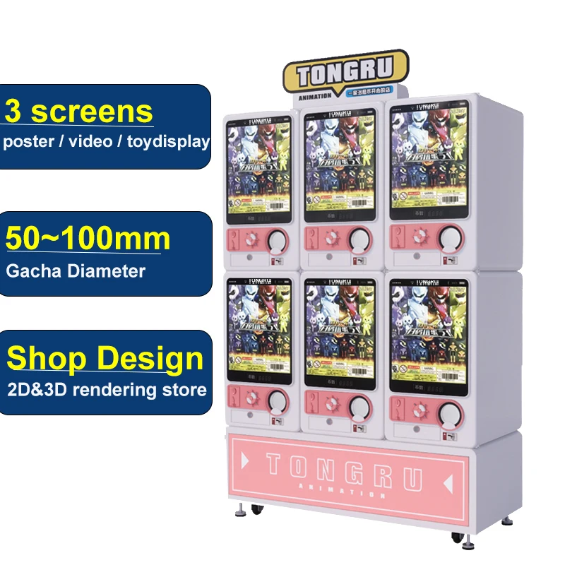 Premium Gashapon Machines New Design Token Style Wholesale Coin Operated Capsule Toy Vending Machine Changeable Token Quantity
