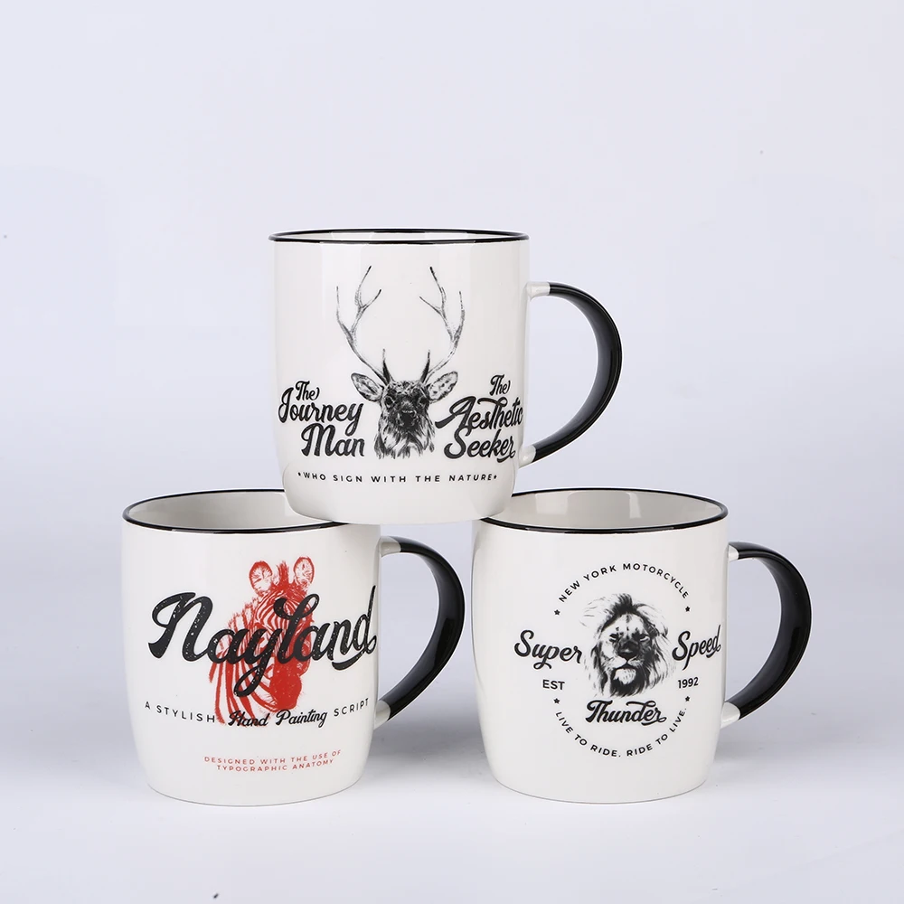 Elegant Decal Adult Custom 11 oz Sublimation Ceramic Porcelain Water Tea Milk Mug Ceramic Coffee