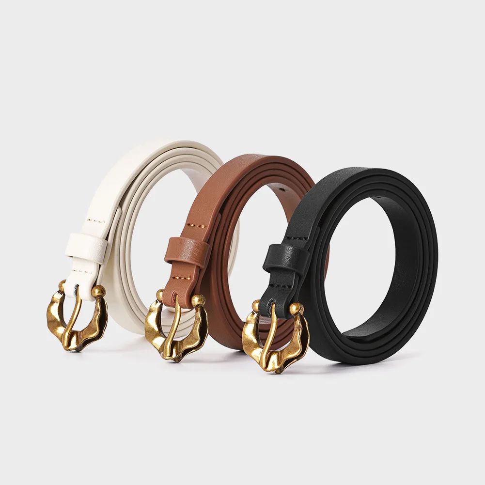 Ladies new women fashion leather belt  waist belts women ladies leather pin buckle belt for women