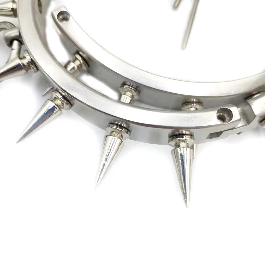 Neck collar stainless steel bondage restraints sex toys for couples adult games slave bdsm fetish