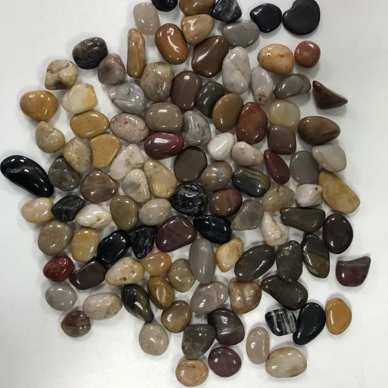 garden decoration Natural MAX color Polished Stone Pebbles, Black River Rock Pebble