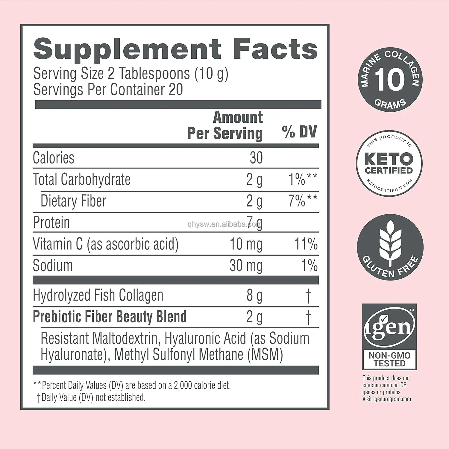 Absorbable Marine Collagen And Beauty Blend Support Vital Proteins Collagen Peptides Powder with Hyaluronic Acid and Vitamin C