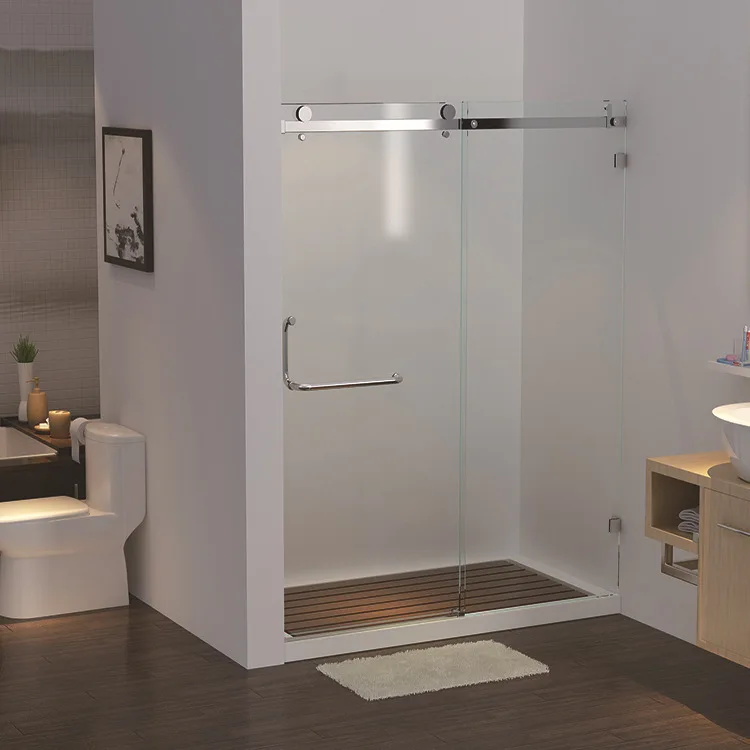 European Folding Frameless shower Enclosure Glass Shower Doors Ce Certified Pivot Shower door For Bathroom