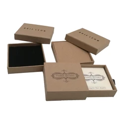 Custom logo print kraft packaging jewelry paper box