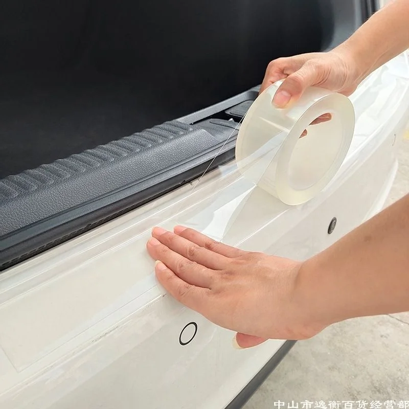 Transparent Nano Adhesive Tape - Heavy-Duty Scratch-Resistant Protective Film for Auto Thresholds