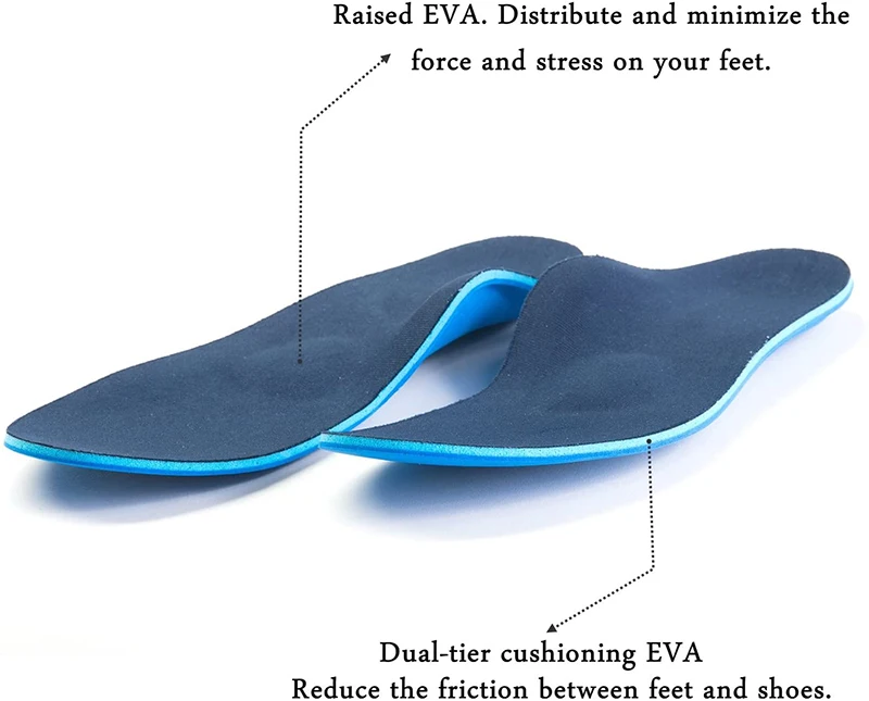 Bestar Plat Foot Orthotic Insoles Arch Support Shoe Cork Insert Functional Orthopedic Insoles