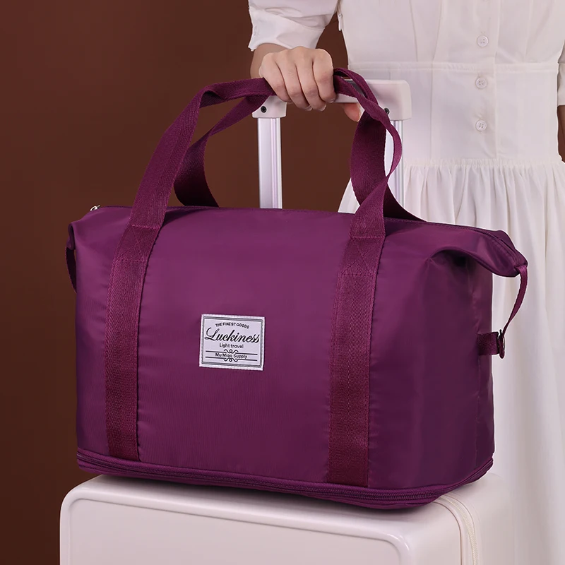China Suppliers Search Dry Wet Separation Scalable Oxford Cloth Travel Bag Expandable Handheld Luggage Bag for Travel