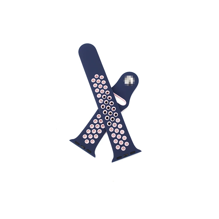 Silicone Wrist Watch Band Strap 44mm Watch Black Band Silicone Strap For iWatch 4/5/6 Series