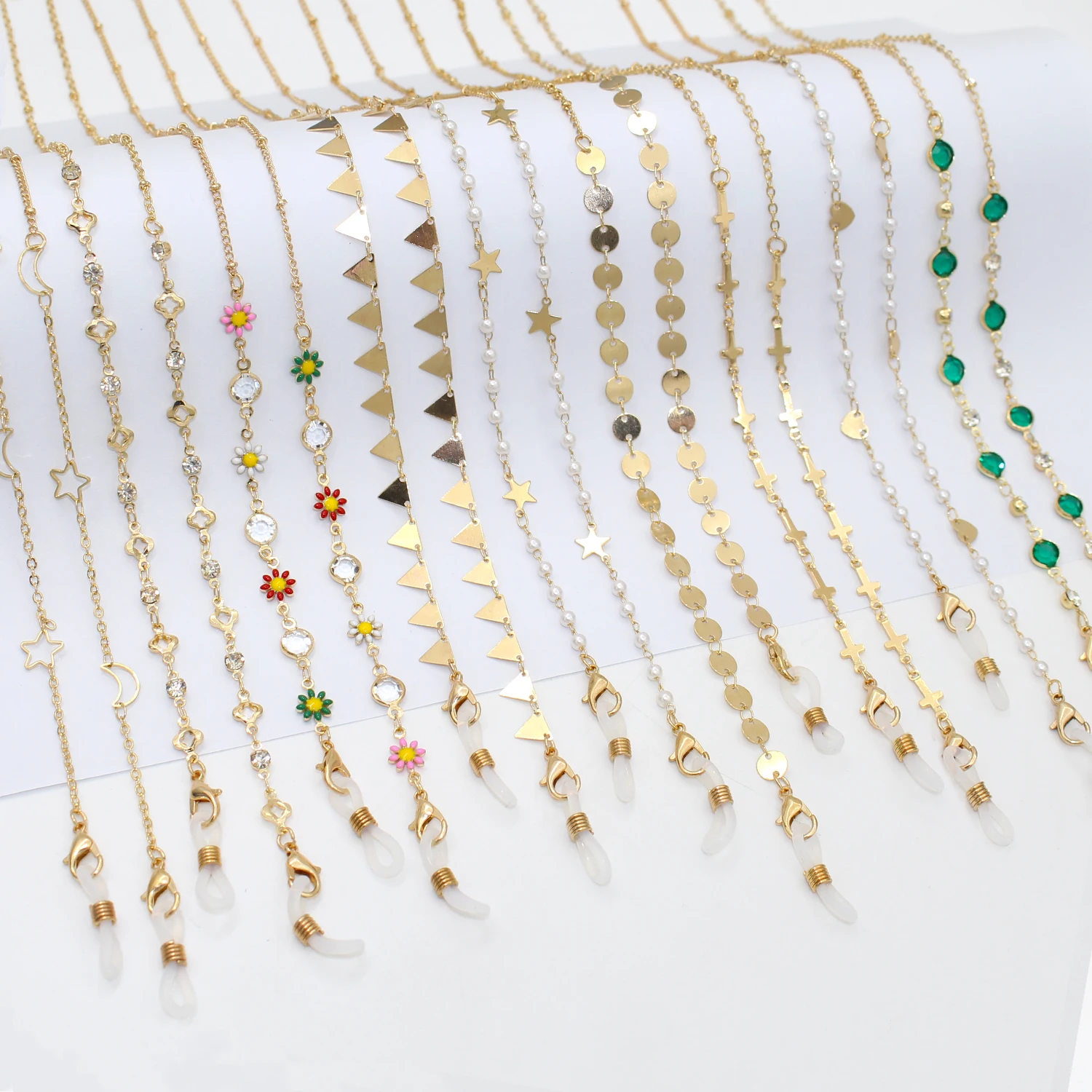 Colorful Gold Plated Glasses chain Sunglasses Strap Eyewear Accessories Mask Holder Spectacles Eyeglasses Glasses Chain