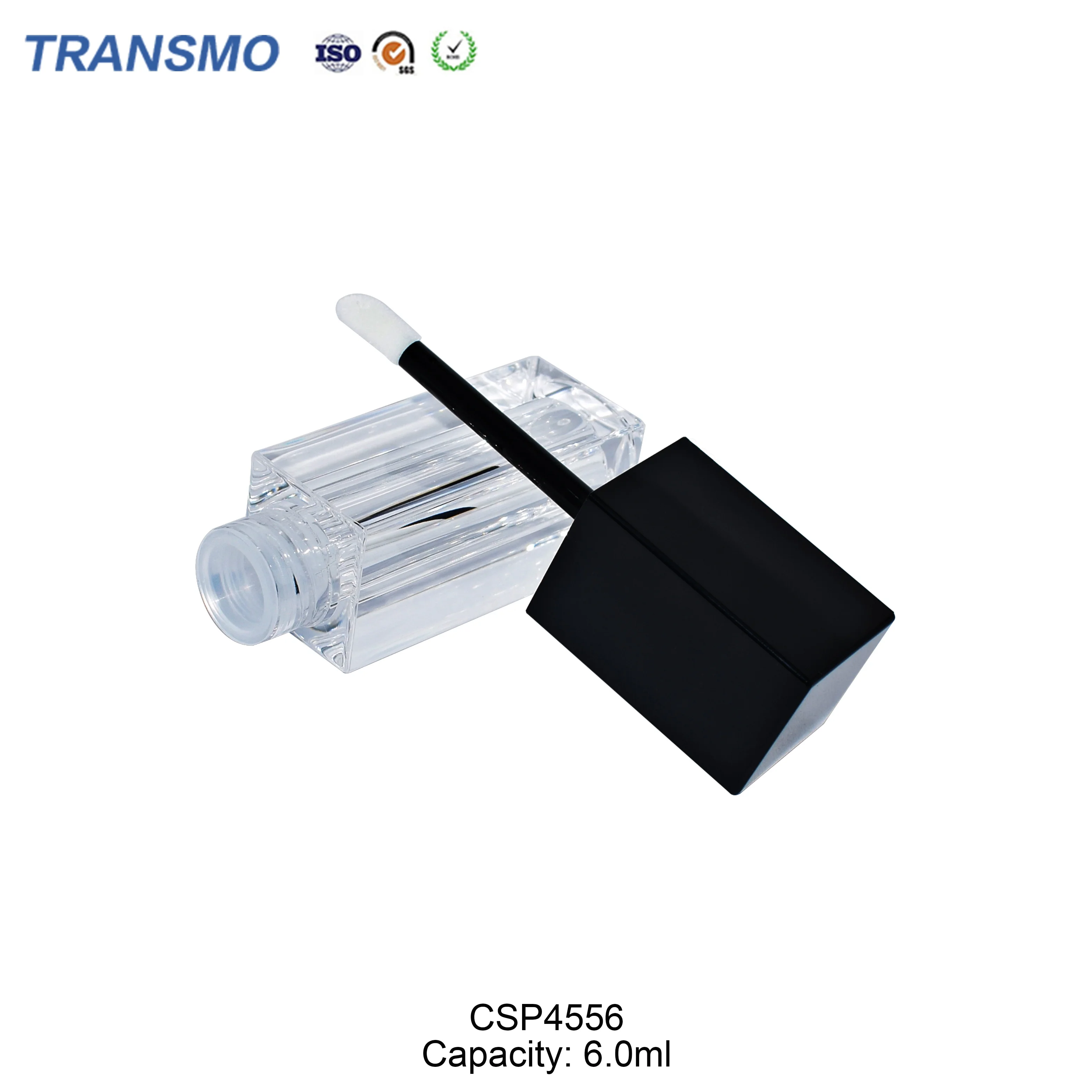 Recycled plastic lip gloss tube customize wholesale 6ml square lipgloss tubes wholesale