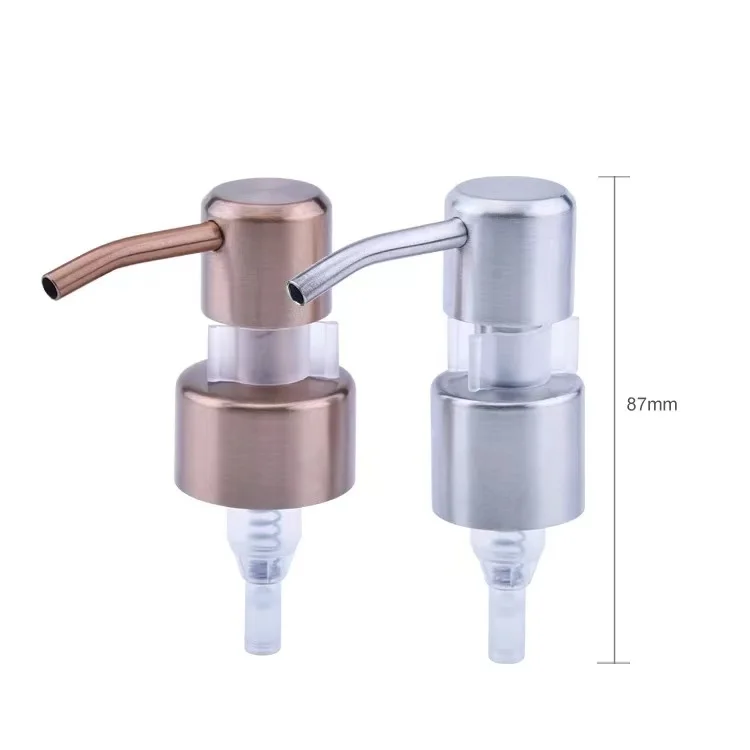 24/410 28/410 New Material Soap Dispenser with Plastic Lock Multi-colored Stainless Steel Metal Custom Gold Lotion Pump