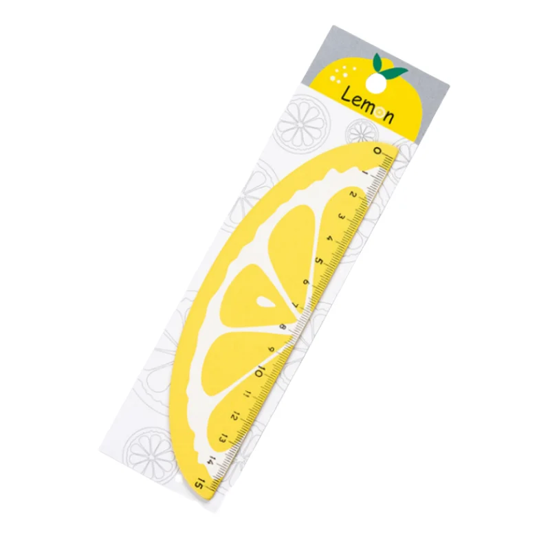 15cm Creative Wooden Hand Account Protractor Fruit-Themed Fruit Ruler