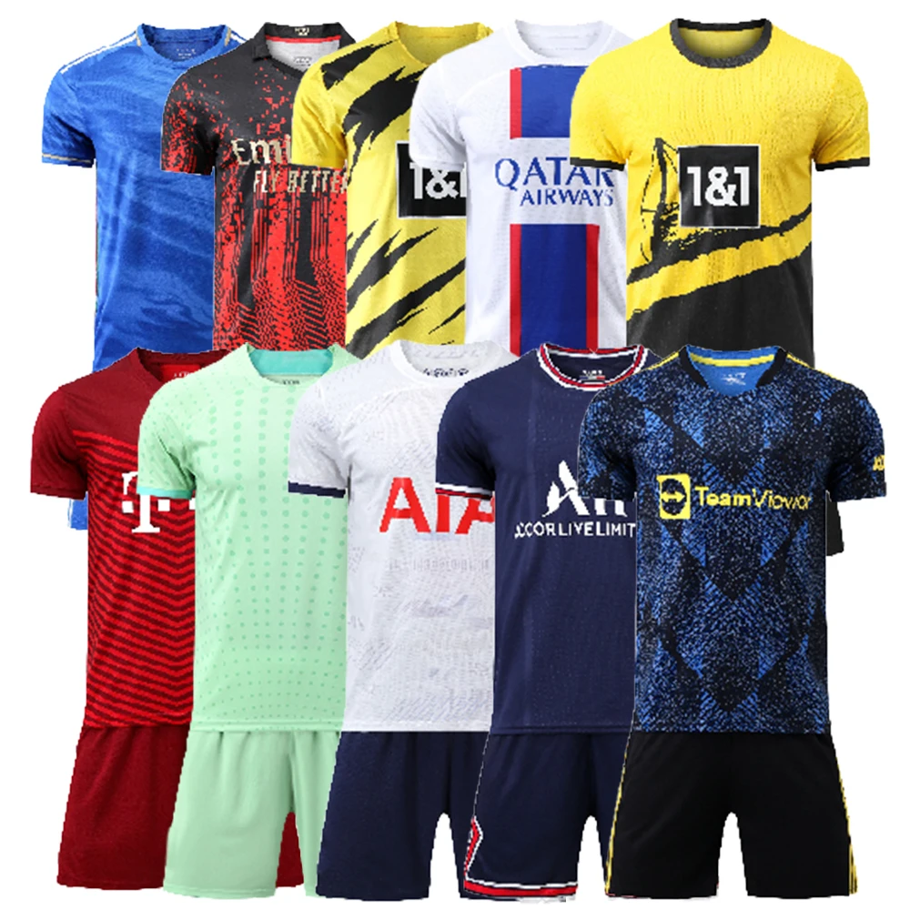22/23 Premium Quick Dry Soccer Wear Thailand Quality T Shirts short Uniform Team Soccer Jersey Sublimation Football Jersey