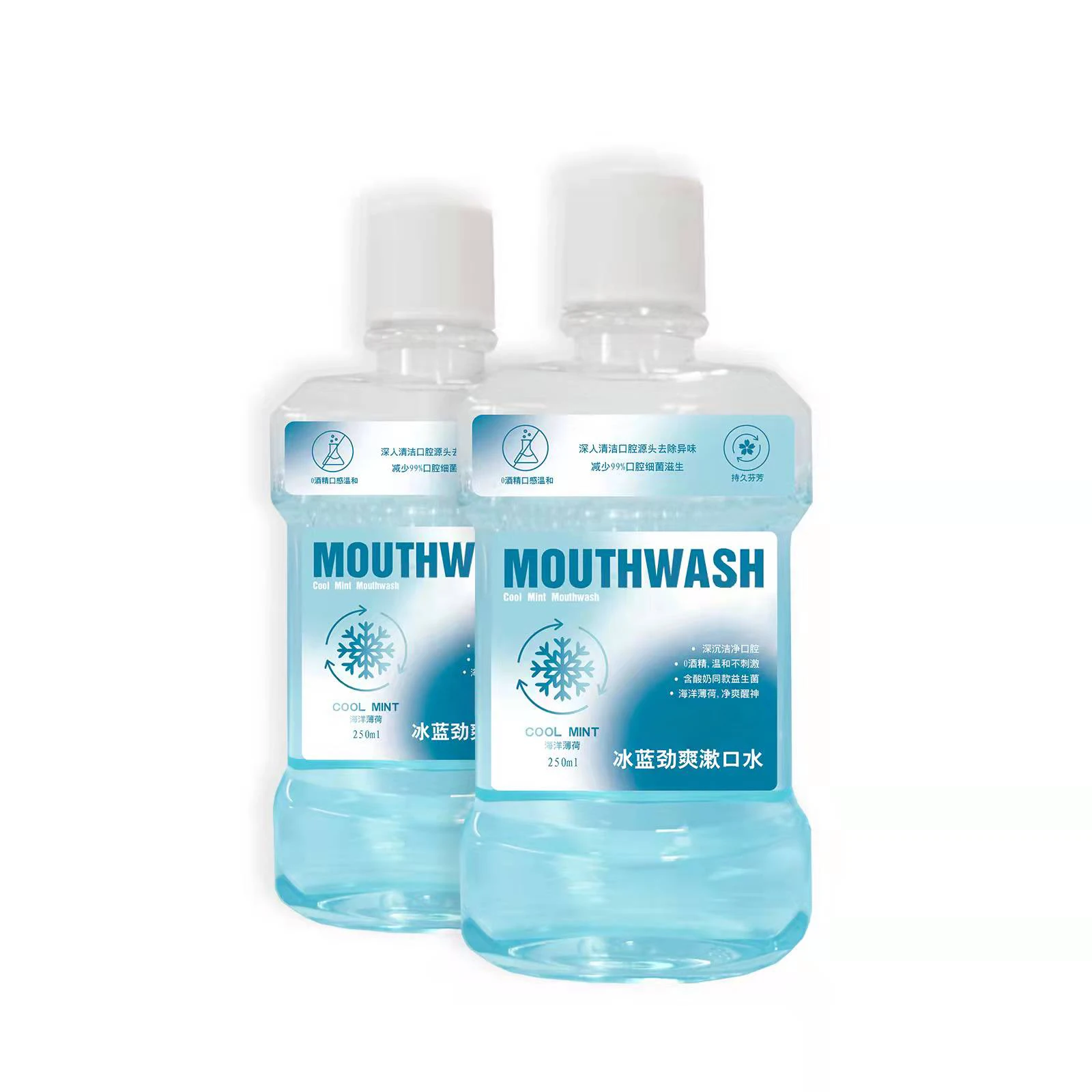 Portable Non Alcohol Free Oral Care Natural 250ML Mint Mouthwash That Cleans Your Teeth And Freshen Your Breath