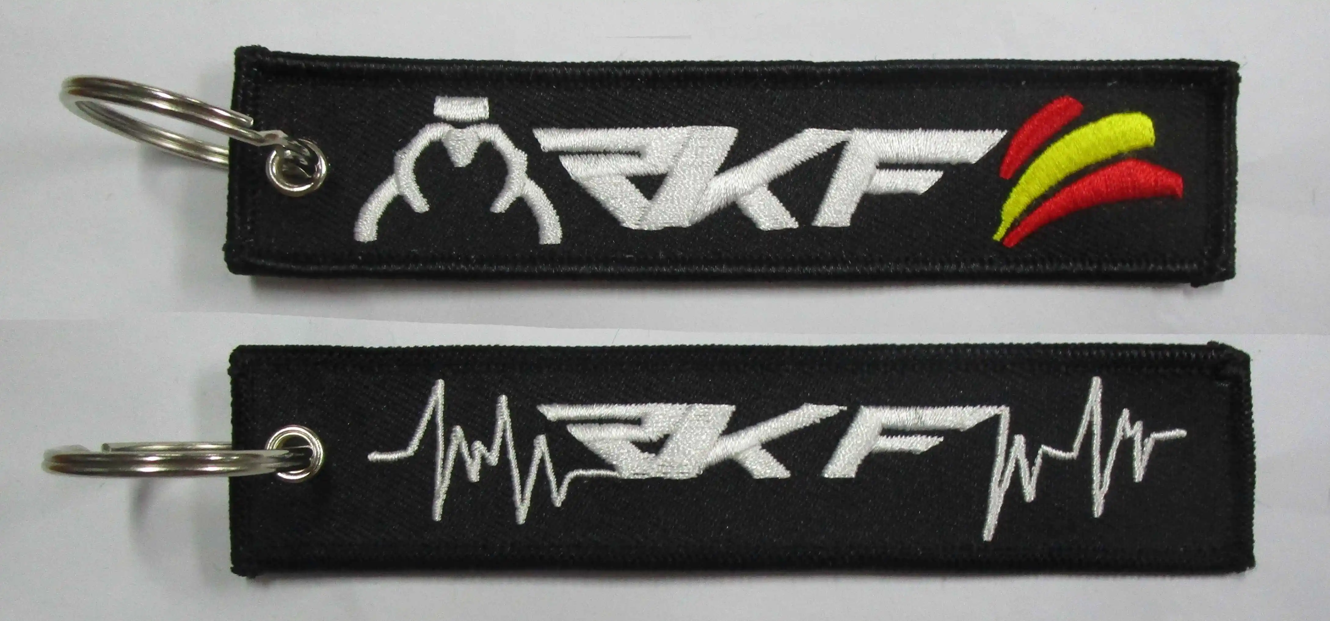  Удаляем перед полета на заказ Вышивка брелок для ключей OEM ткани брелки удаляем ключевые теги