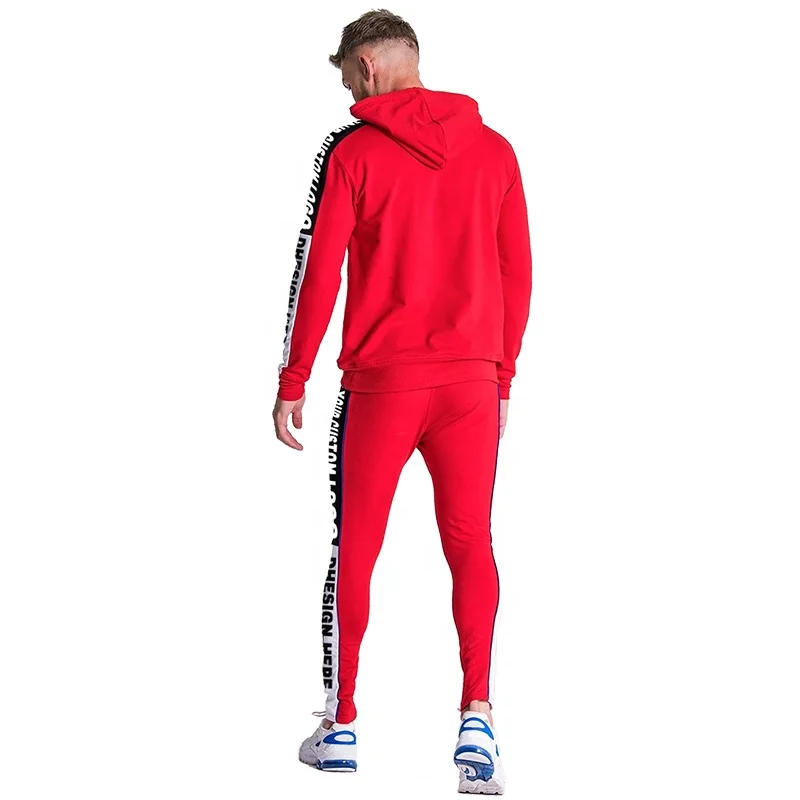 Epax Gear Design Your Own спортивный костюм 2018 индивидуальная одежда комплект из двух предметов мужской черный с боковой белой полосой