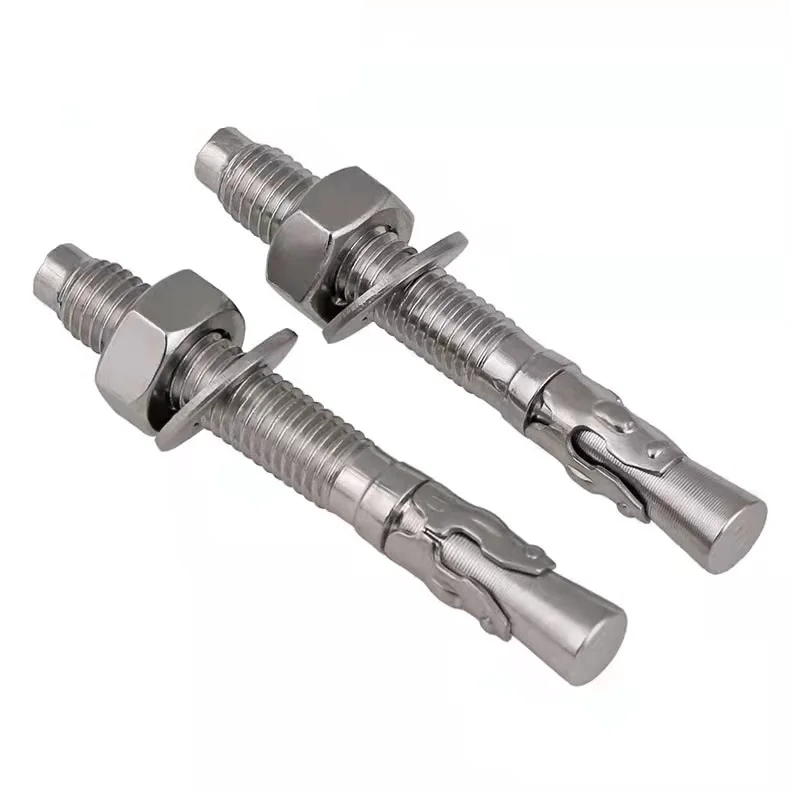 High Quality M6 M8 M10 Expansion Anchor Bolt Set with Washer Stainless Steel DIN Standard 100mm Length in Bag Packaging