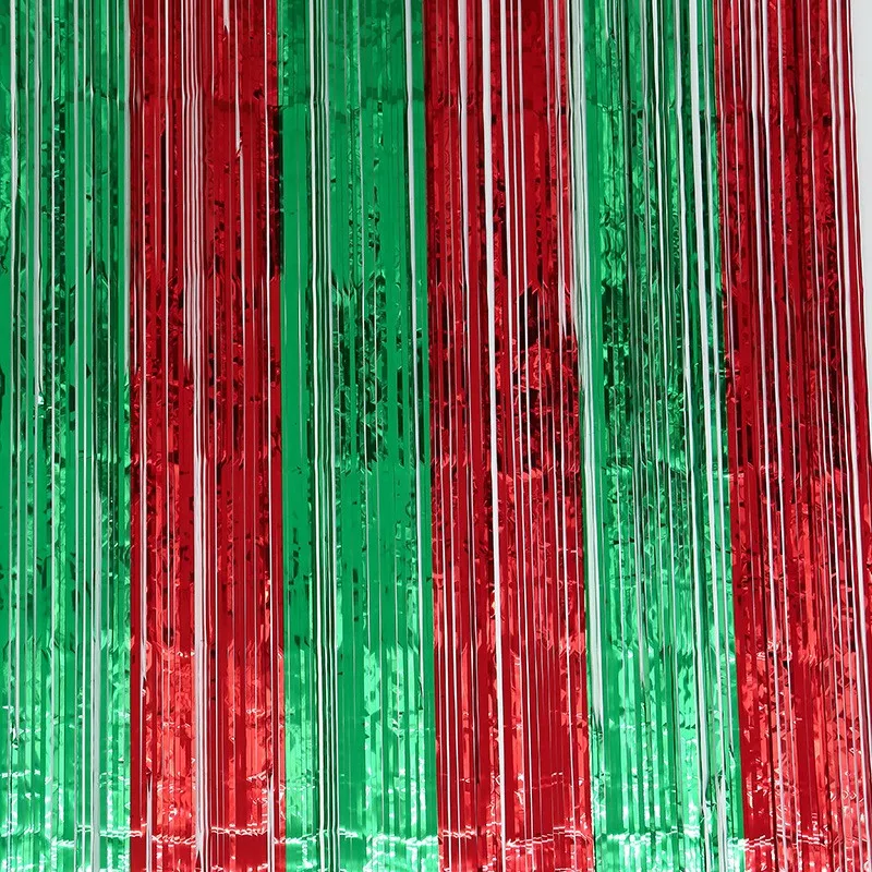 Holographic Tinsel Door Curtain Shimmering Foil Decoration for Party Entrances Rain curtain
