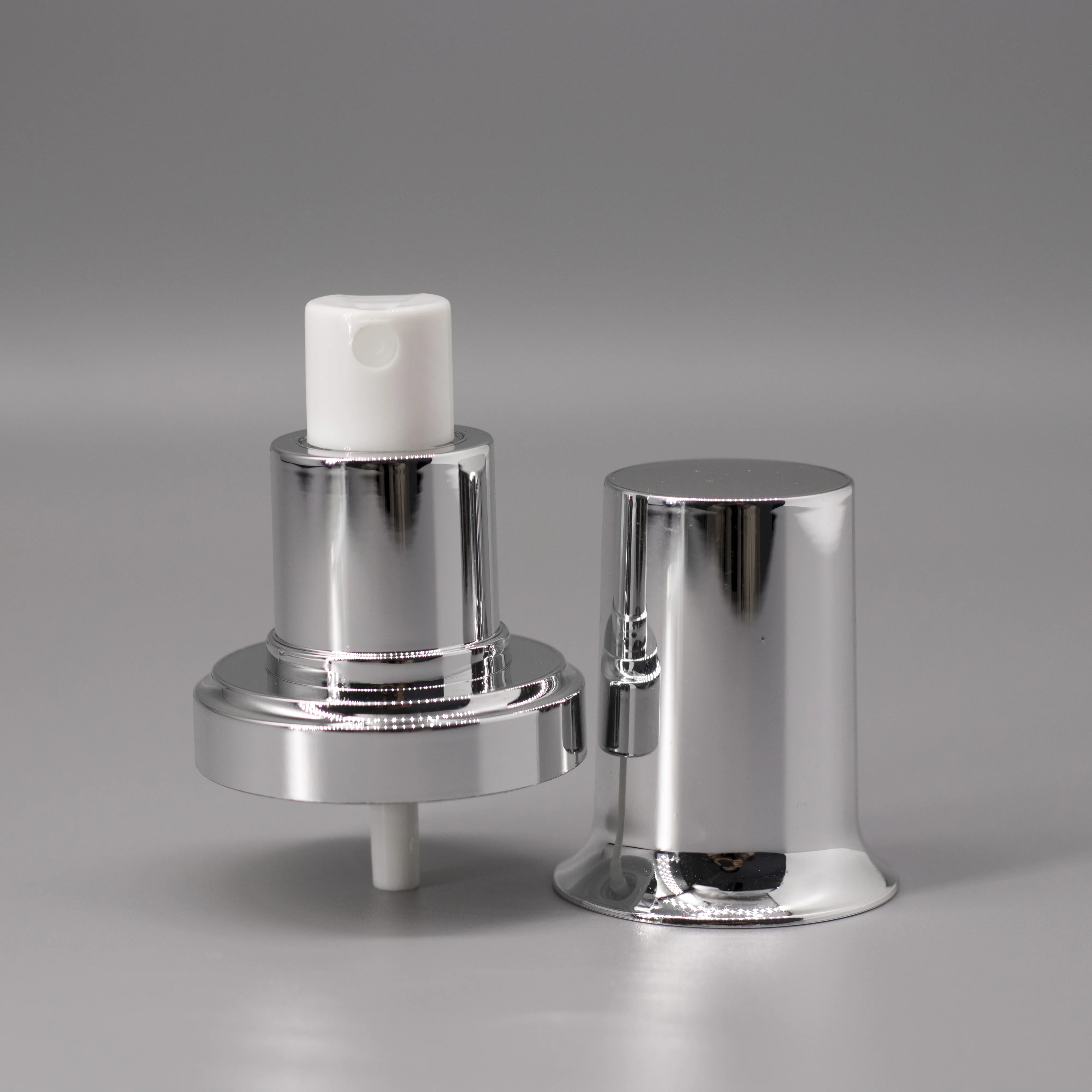 Luxury gold silver lotion spray pump cap for Lancome shape perfume bottle spray pump for lancome