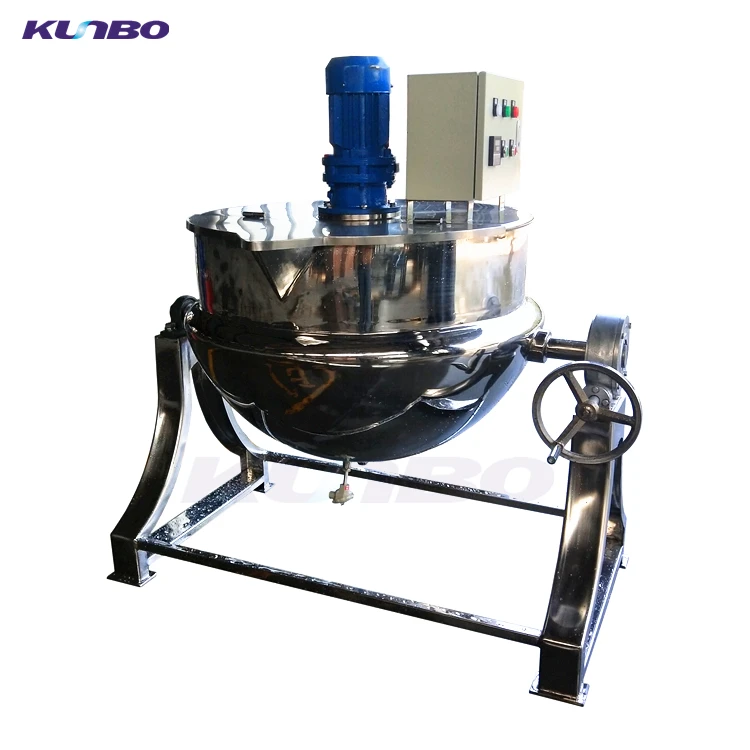 KUNBO Food Processing Fruit Vegetable Spice Sauce Steam Jacketed Kettle 100-1000L
