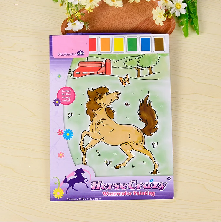 DIY альбом для рисования акварелью с 6 пигментными цветами