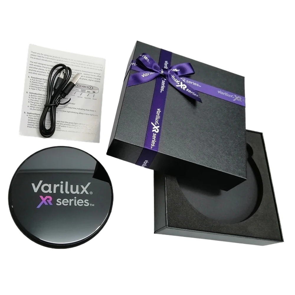 Высококлассный корпоративный подарок идея Подарочная коробка Упаковка беспроводной Power Bank на заказ светящийся Логотип Портативный лучший