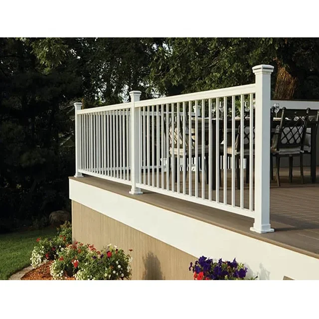 Wood Plastic Composite Decking Used Plastic Stair Handrails Terrace Railing Designs Balcony WPC Highway Guard Railing