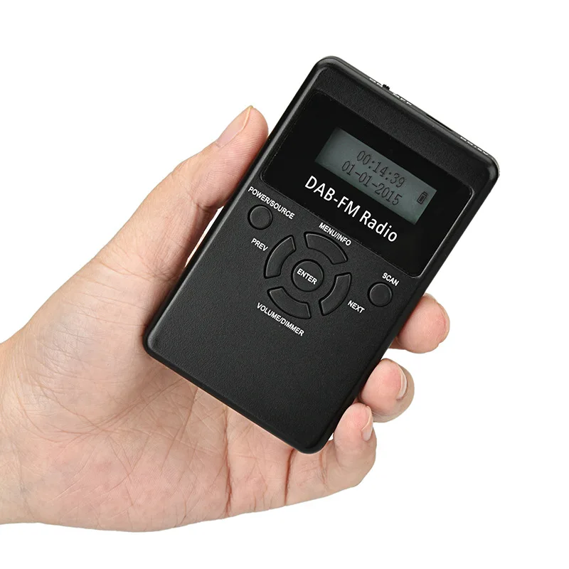 Перезаряжаемый DAB FM Walkman радио с 40 предустановками и питанием от постоянного тока для наушников