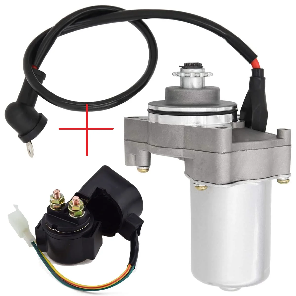 wave 125 engine hondaa Starter Motor+Solenoid Relay for 50cc 70cc 90cc 100cc 110cc 125cc Dirt Bikes Go Karts ATVs Pit Bike