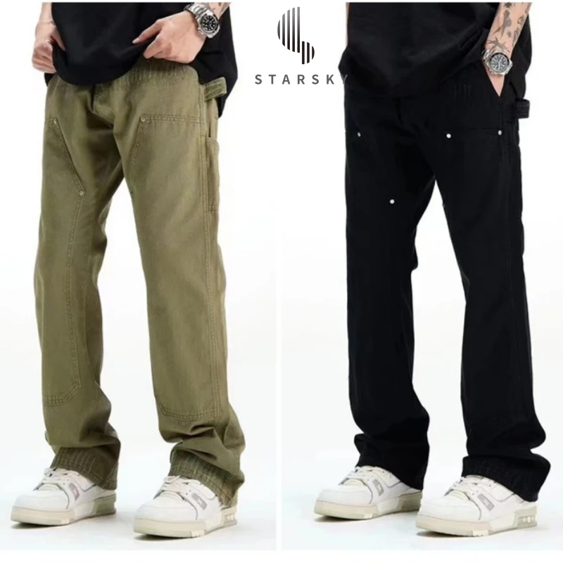 Customized High Quality Cotton Casual Workwear Pants High Street Casual Straight Lumberjack Pants Unisex