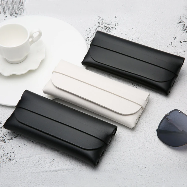 Multifunctional black glasses case high quality PU leather glasses case with various shapes