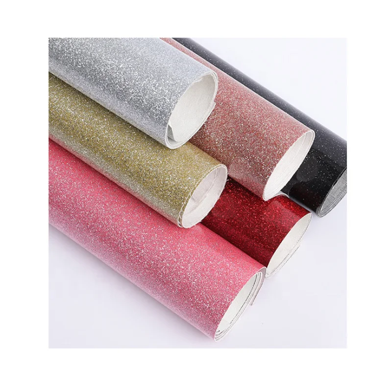 fashion mirror pu synthetic leatherette sheet glitter fabric for bags and shoes fabric