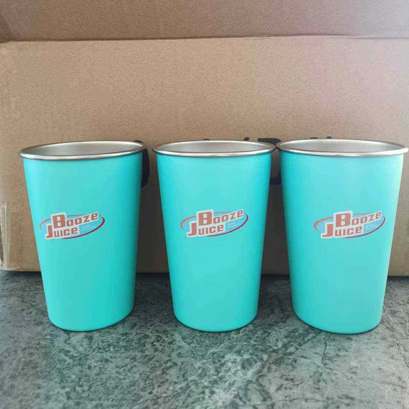 Pong party Beer Cups Aluminium Metal Cup Custom Logo Printing BPA Free Anodized Colorful 500ml red 12oz 16oz 18oz 20oz wine Mugs