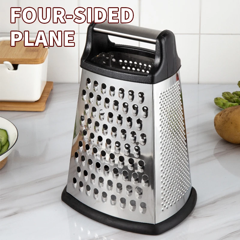 Box Grater 4 Sides Multi-purpose Stainless Steel Household Vegetable Cheese Box Grater
