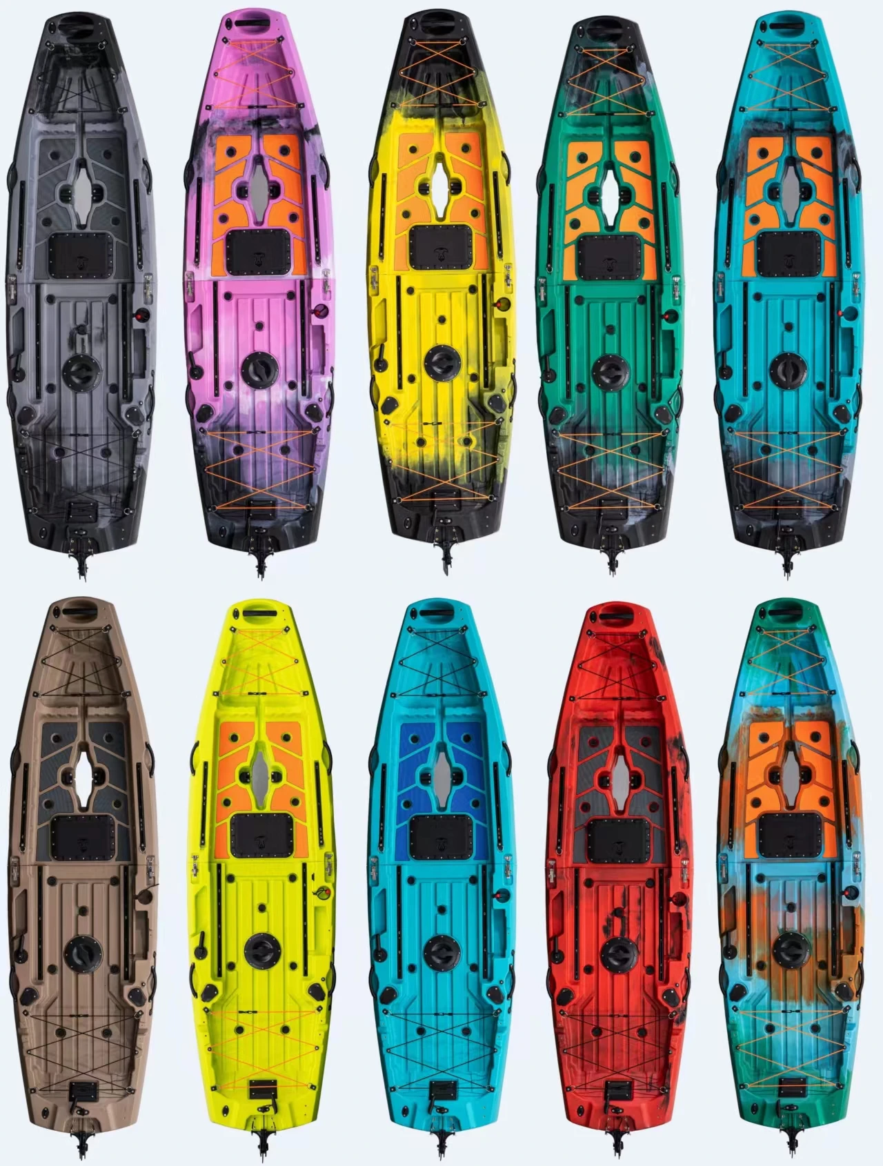 12 футов каяк рыбалка с педалью сидя на верхней педали для рыбалки подъемным алюминиевым сиденьем