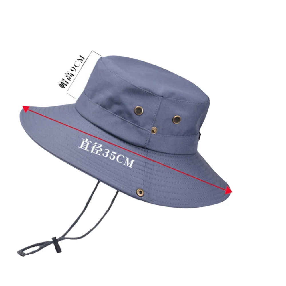 Waterproof Hats Wide Brimmed Sun Protection Cap Jungle Bush Bucket Hat