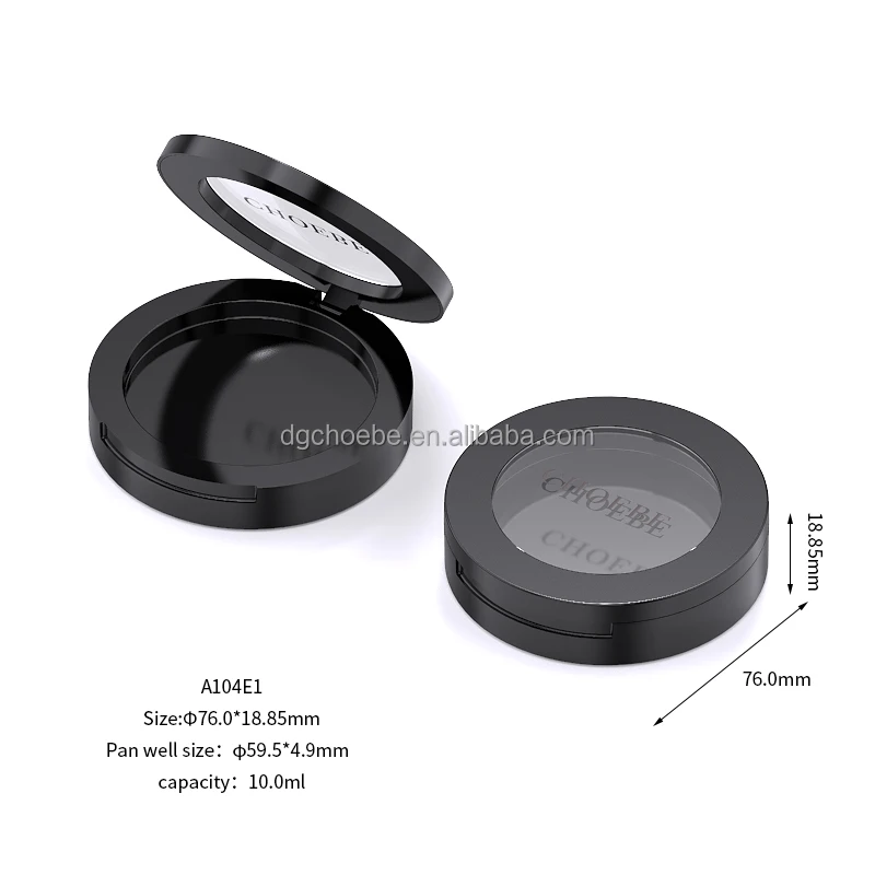 Choebe Simple 10g 10ml Single Blush Palette Compact Press Powder Jar Cosmetic case Package with Transparent Eye Shadow Window