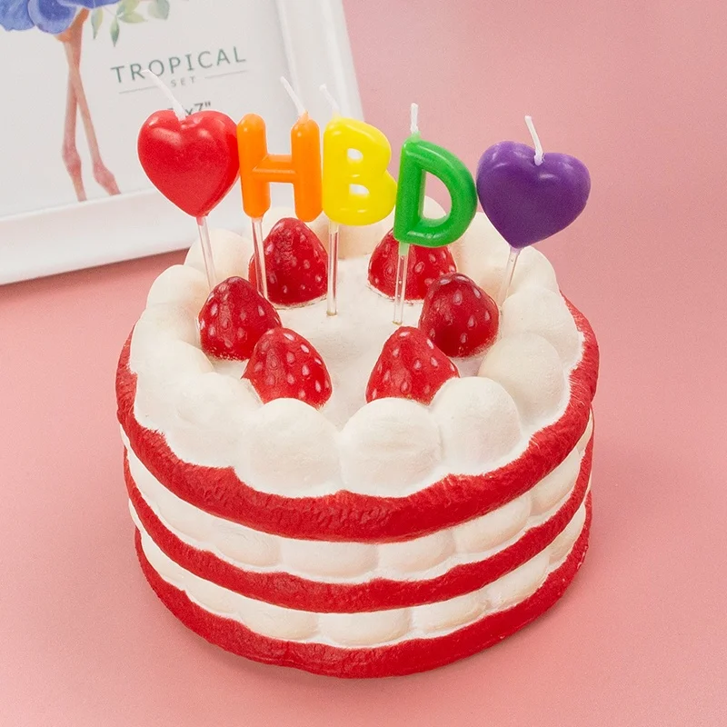 Hot Selling Party Decoration birthday candle Sets Letter and heart shape for  Party