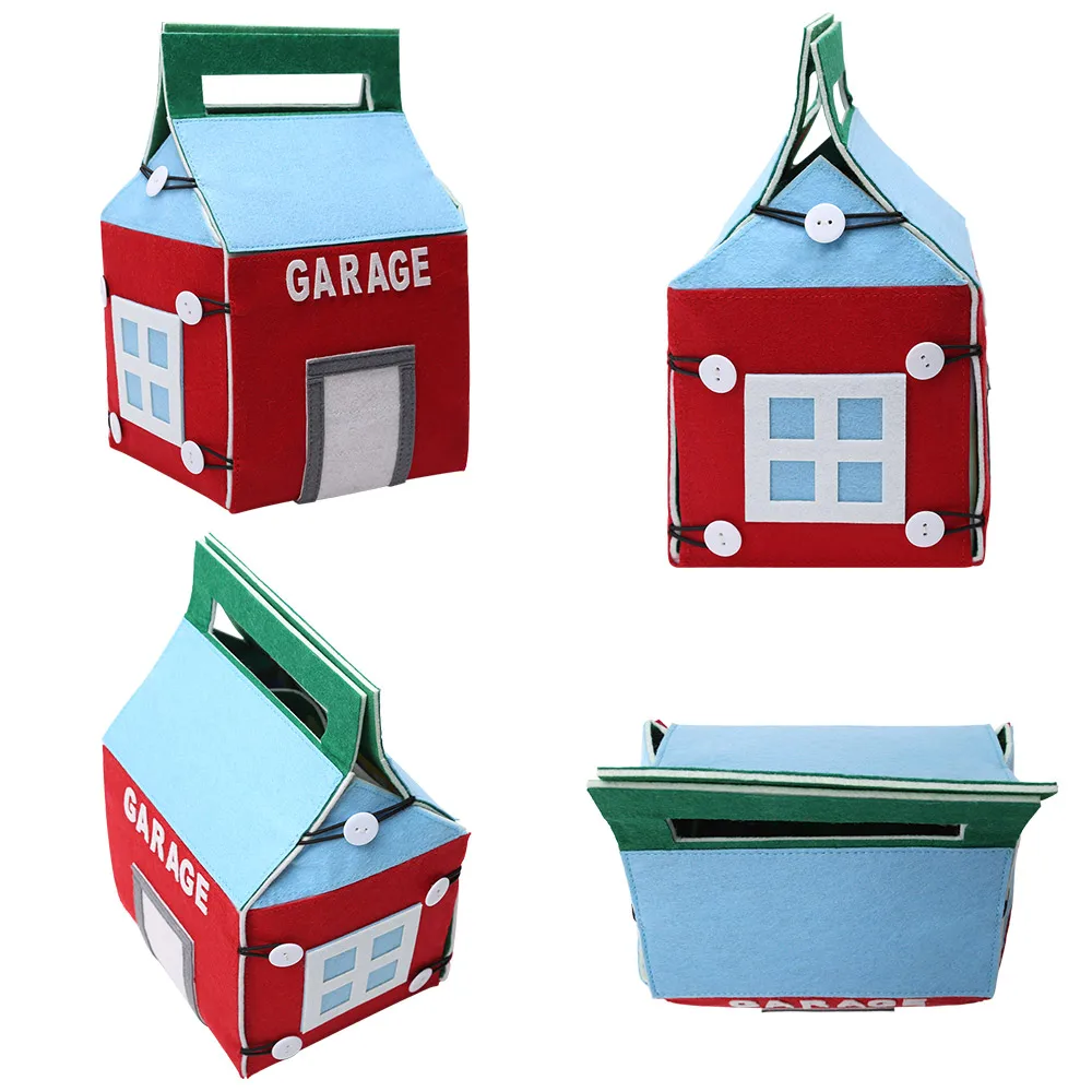 Felt car play mat game activity baby mat toys quiet time kids track road map felt play story board