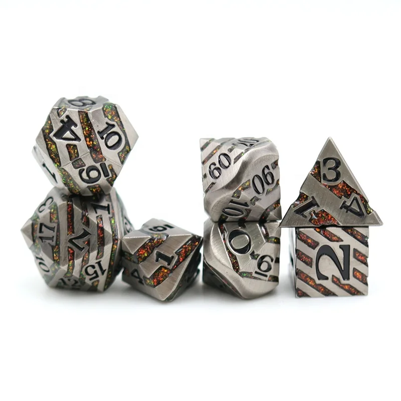 Polyhedral d20 dnd dice custom набор металлических