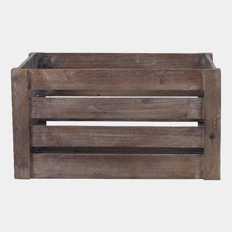 Wholesale vintage unfinished wooden storage box cheap wooden wine crates for sale